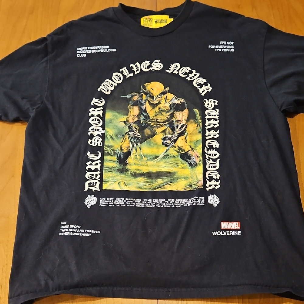 Darc Sport Marvel Wolverine Black Graphic T-Shirt